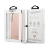 Guess Silicone Script Metal Logo - Etui Samsung Galaxy S23 (różowy)