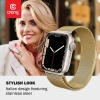Crong Milano Steel - Pasek ze stali nierdzewnej do Apple Watch 42/44/45/49 mm (złoty)
