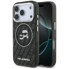Karl Lagerfeld IML Glitter Karl & Choupette Heads Logo MagSafe - Etui iPhone 17 Pro (czarny)