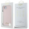 Guess Silicone Script Metal Logo MagSafe - Etui do iPhone 16e (różowy)