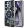 Guess Glitter Flowers Triangle Buttons MagSafe - Etui do Samsung Galaxy S25 Ultra (czarny)