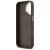 Guess Grained Strass Logo MagSafe - Etui iPhone 17 (brązowy)
