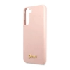 Guess Silicone Script Metal Logo - Etui Samsung Galaxy S23+ (różowy)