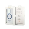 Guess Metal Outline Magsafe - Etui iPhone 14 Pro (przezroczysty / niebieski)