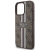 Guess 4G Printed Stripes MagSafe - Etui iPhone 16 Pro Max (brązowy)