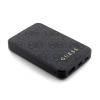 Guess 4G Leather Metal Logo - Power Bank 5000 mAh 15W (czarny)