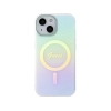Guess IML Iridescent MagSafe - Etui iPhone 15 (turkusowy)
