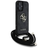 Guess 4G Big Logo Cord Strap Crossbody - Etui do iPhone 16 (czarny)