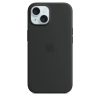 Apple Silicone Case - Silikonowe etui z MagSafe do iPhone 15 (czarny)
