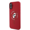 Karl Lagerfeld Silicone Karl & Choupette Ring MagSafe - Etui iPhone 16 Plus (czerwony)