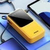 WEKOME WP-10 Pop Digital Series - Power bank 20000 mAh z wbudowanym kablem USB-C / Lightning / Micro USB / USB-A (Żółty)
