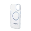 Guess Metal Outline Magsafe - Etui iPhone 14 Plus (przezroczysty / niebieski)