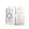 Guess Metal Outline Magsafe - Etui iPhone 14 Plus (przezroczysty / niebieski)
