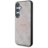 Guess 4G Round Patch Classic Logo MagSafe - Etui do Samsung Galaxy S25 (różowy)