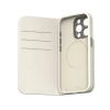 Moshi Overture MagSafe - Skórzane etui 3w1 z klapką iPhone 15 Pro (Eggnog White)