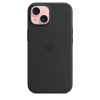 Apple Silicone Case - Silikonowe etui z MagSafe do iPhone 15 (czarny)
