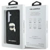 Karl Lagerfeld Leather Monogram Pin Logo Karl Head - Etui Samsung Galaxy S25+ (czarny)