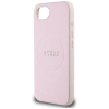Guess Grained Ring MagSafe - Etui do iPhone 16e (różowy)