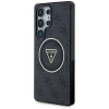 Guess 4G Glitter Triangle Buttons MagSafe - Etui do Samsung Galaxy S25 Ultra (czarny)
