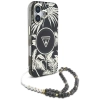 Guess Palm Trees Triangle Pearl Strap MagSafe - Etui do iPhone 16 (czarny)