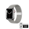 Crong Wave Band - Pleciony pasek do Apple Watch 42/44/45/49 mm (jasny szary)