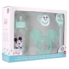 Mickey Mouse - Zestaw dla niemowlaka (butelka za smoczkiem 240ml, smoczek anatomiczny, gryzak, uchwyt na gryzak) (Cool)