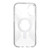 Speck Presidio Perfect-Clear Grip ClickLock & MagSafe - Etui iPhone 16 Plus (Clear / Chrome Finish / Serene Silver)
