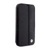 BMW Booktype Leather Textured & Stripe - Etui iPhone 14 Pro Max (czarny)