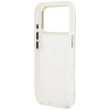 Guess IML Glitter Flowers Triangle MagSafe - Etui iPhone 17 Pro Max (biały)