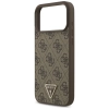 Guess Leather 4G Triangle Strass MagSafe - Etui iPhone 17 Pro Max (brązowy)