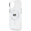 Karl Lagerfeld IML Metal Karl Head MagSafe - Etui do iPhone 15 Plus (biały)