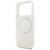 Guess IML Flowers Electro Pearl Strap MagSafe - Etui iPhone 17 Pro (biały)