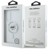 Karl Lagerfeld Button Choupette Head Printed Logo MagSafe - Etui Samsung Galaxy S25 Edge (biały)