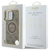 Guess IML Metal Glitter 4G Circle Triangle MagSafe - Etui do iPhone 16 Pro (brązowy)