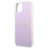 Guess Saffiano Hot Stamp & Metal Logo - Etui iPhone 13 mini (liliowy)
