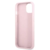 Guess Saffiano Hot Stamp & Metal Logo - Etui iPhone 13 mini (liliowy)