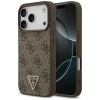 Guess Leather 4G Triangle Strass MagSafe - Etui iPhone 17 Pro (brązowy)