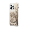 Guess Liquid Glitter Charms - Etui iPhone 14 Pro (złoty)