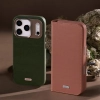 Moshi Overture MagSafe - Skórzane etui 3w1 z klapką iPhone 17 Pro (Misty Coral)