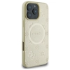 Guess Saffiano Peony Classic Logo MagSafe - Etui iPhone 16 Pro Max (złoty)