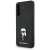 Karl Lagerfeld Fixed Glitter Ikonik Logo Metal Pin - Etui do Samsung Galaxy A36 5G (czarny)