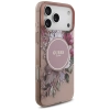 Guess IML Flowers Electro Pearl Strap MagSafe - Etui iPhone 17 Pro Max (różowy)