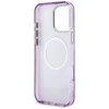 Guess Glitter Flowers Triangle Buttons MagSafe - Etui do iPhone 16 Pro (fioletowy)
