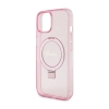 Guess Ring Stand Script Glitter MagSafe - Etui iPhone 15 (różowy)