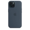 Apple Silicone Case - Silikonowe etui z MagSafe do iPhone 15 (sztormowy błękit)
