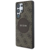 Guess 4G Round Patch Classic Logo MagSafe - Etui do Samsung Galaxy S25 Ultra (brązowy)