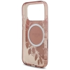 Guess IML Flowers Electro Pearl Strap MagSafe - Etui iPhone 17 Pro (różowy)