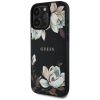 Guess Grained Printed Flower Pattern MagSafe - Etui do iPhone 16 Pro Max (czarny)