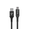 Crong Armor Link - Kabel 60W 3A USB-A do USB-C Fast Charging 25cm (czarny)