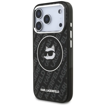 Karl Lagerfeld IML Choupette Head Logo MagSafe - Etui iPhone 17 Pro (czarny)